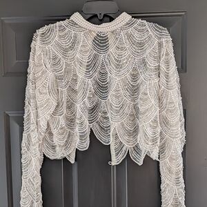 Pearl Embellished Women's Sweater